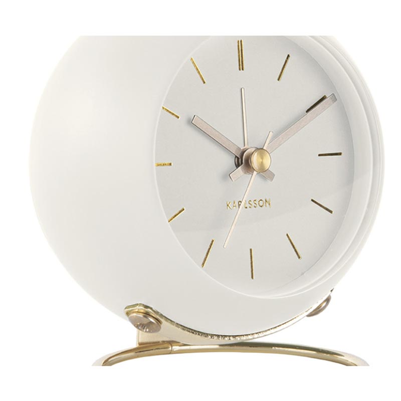 Karlsson Globe Alarm Clock - White | Koop.co.nz