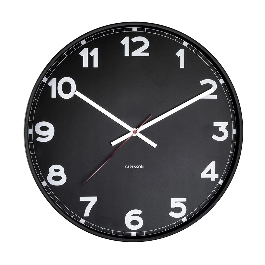 Karlsson New Classic Wall Clock - Medium Black (40cm) | Koop.co.nz
