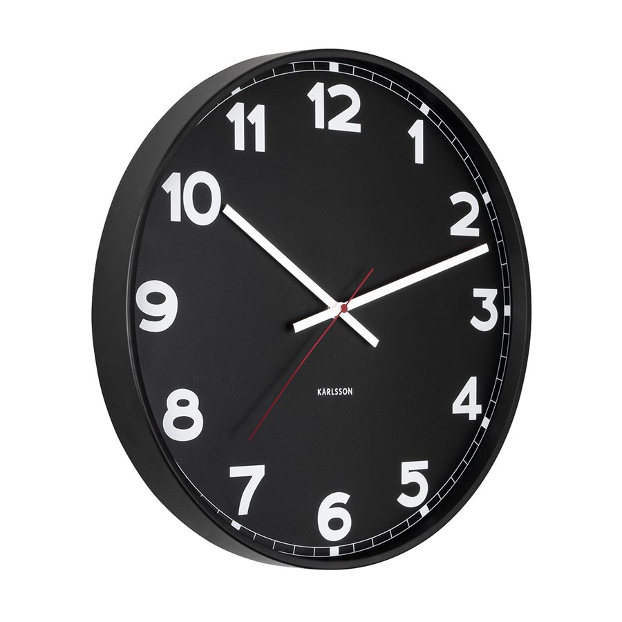 Karlsson New Classic Wall Clock - Medium Black (40cm) | Koop.co.nz