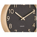 Karlsson Pure Wood Grain Wall Clock - Small Black (22cm) | Koop.co.nz