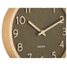 Karlsson Pure Wood Grain Wall Clock - Small Moss Green (22cm) | Koop.co.nz