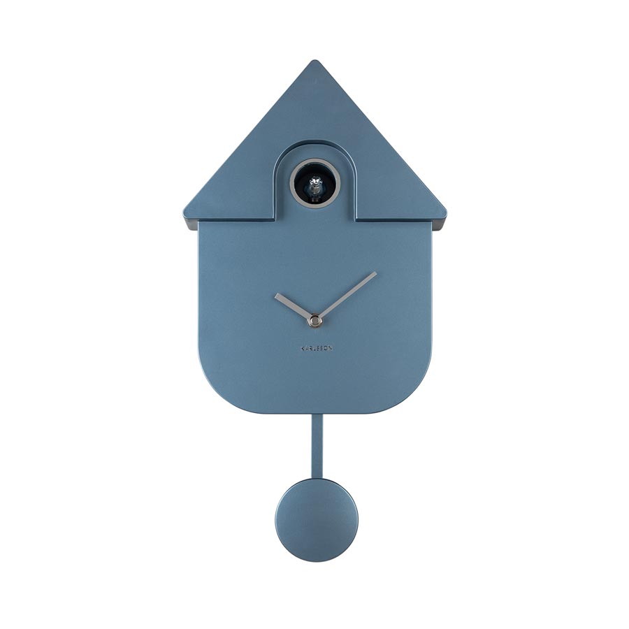 Karlsson Modern Cuckoo Wall Clock - Metallic Dark Blue | Koop.co.nz