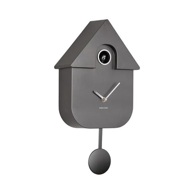 Karlsson Modern Cuckoo Wall Clock - Metallic Dark Grey | Koop.co.nz