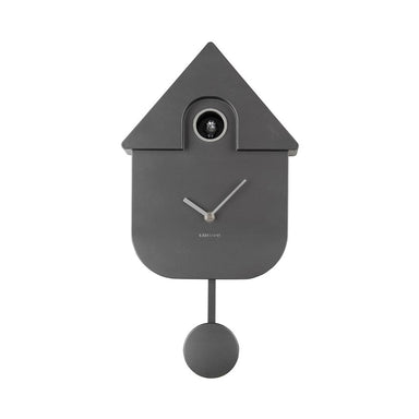 Karlsson Modern Cuckoo Wall Clock - Metallic Dark Grey | Koop.co.nz