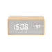 Karlsson Silver Mirror USB Alarm Clock - Light Wood | Koop.co.nz