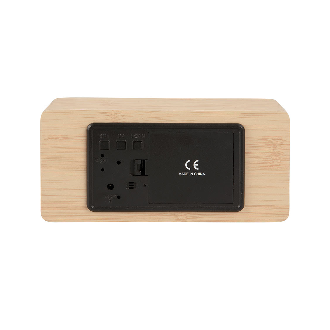 Karlsson Silver Mirror USB Alarm Clock - Light Wood | Koop.co.nz