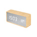 Karlsson Silver Mirror USB Alarm Clock - Light Wood | Koop.co.nz