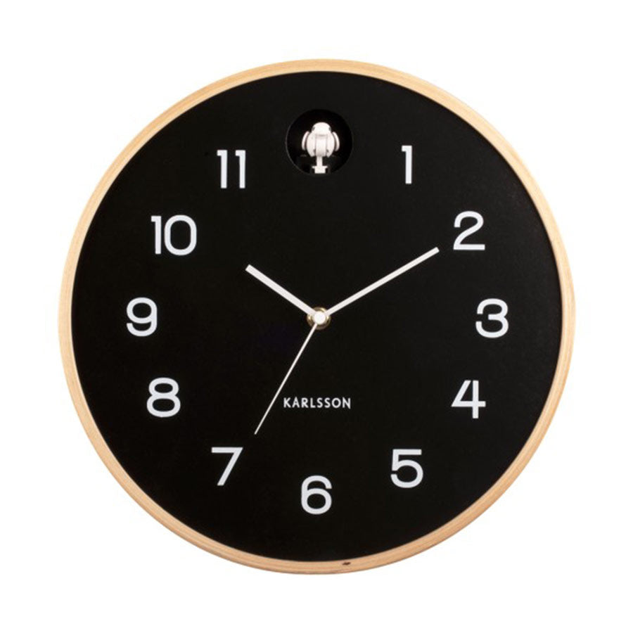 Karlsson Natural Cuckoo Wall Clock - Black (31.5cm) | Koop.co.nz