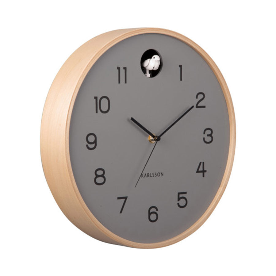 Karlsson Natural Cuckoo Wall Clock - Grey (31.5cm) | Koop.co.nz