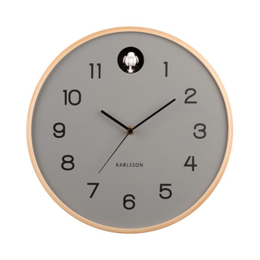 Karlsson Natural Cuckoo Wall Clock - Grey (31.5cm) | Koop.co.nz
