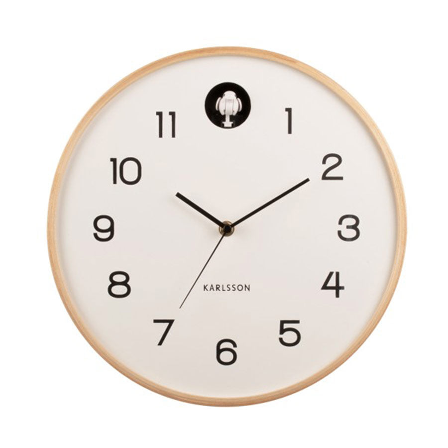 Karlsson Natural Cuckoo Wall Clock - White (31.5cm) | Koop.co.nz