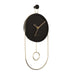 Karlsson Swing Pendulum Wall Clock - Black Wood | Koop.co.nz