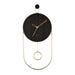 Karlsson Swing Pendulum Wall Clock - Black Wood | Koop.co.nz