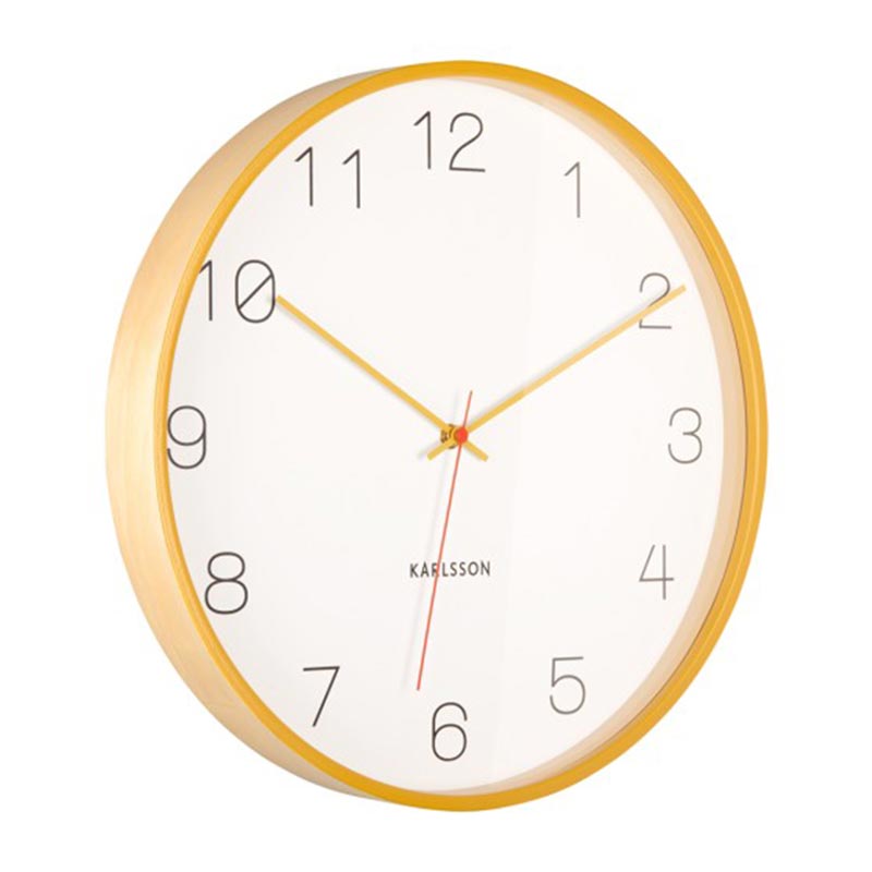 Karlsson Joy Wall Clock - Yellow (40cm) | Koop.co.nz