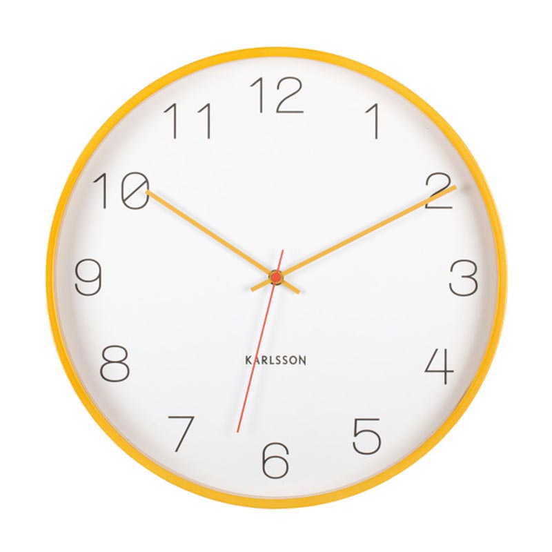 Karlsson Joy Wall Clock - Yellow (40cm) | Koop.co.nz