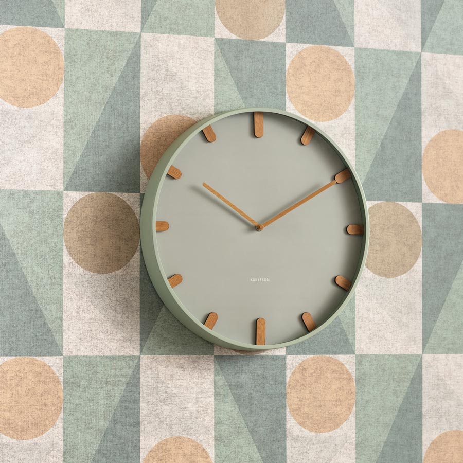 Karlsson Grace Wall Clock - Grayed Jade (40cm) | Koop.co.nz