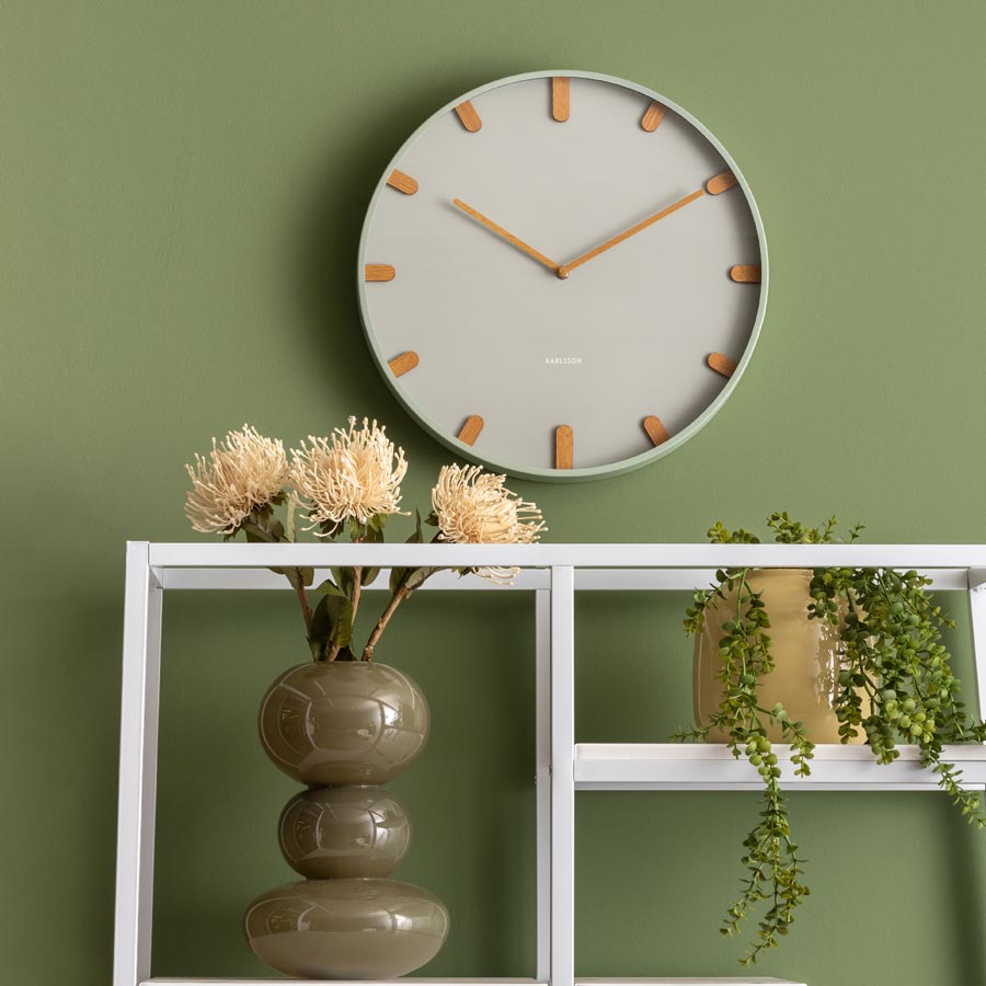 Karlsson Grace Wall Clock - Grayed Jade (40cm) | Koop.co.nz