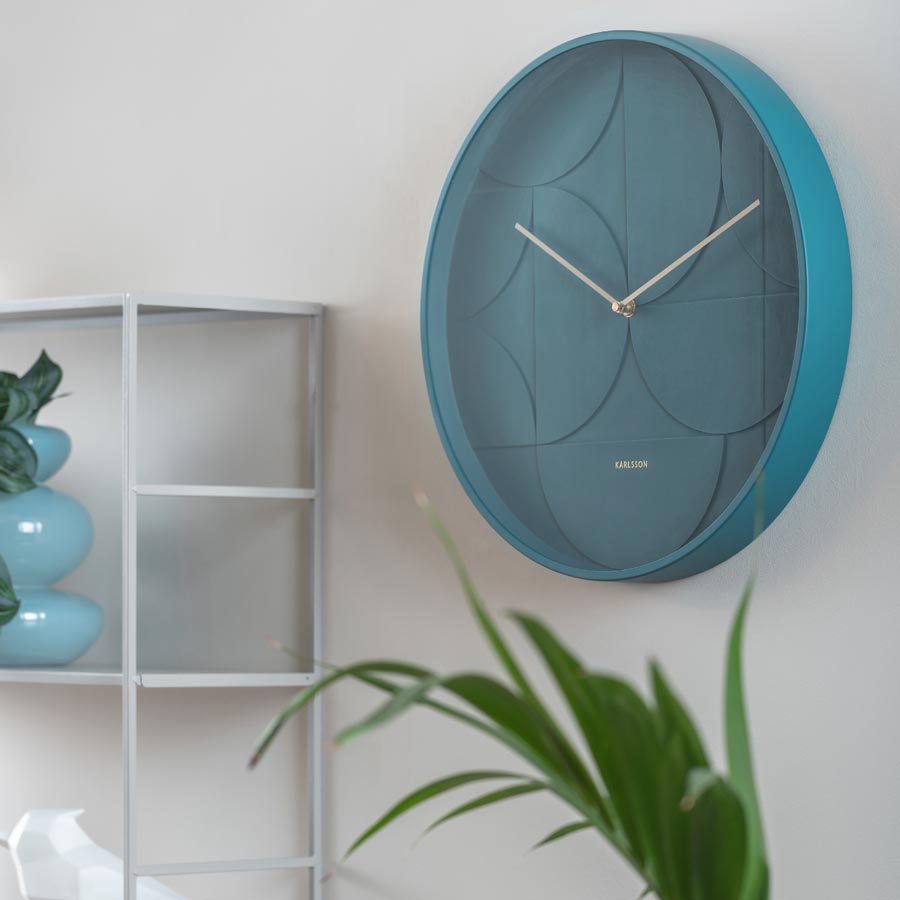 Karlsson Echelon Wall Clock - Blue (40cm) | Koop.co.nz