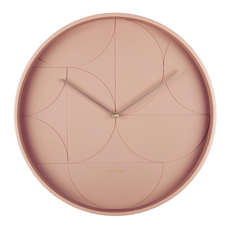 Karlsson Echelon Wall Clock - Faded Pink (40cm) | Koop.co.nz