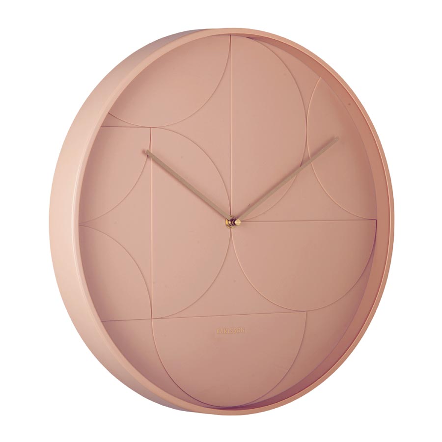 Karlsson Echelon Wall Clock - Faded Pink (40cm) | Koop.co.nz