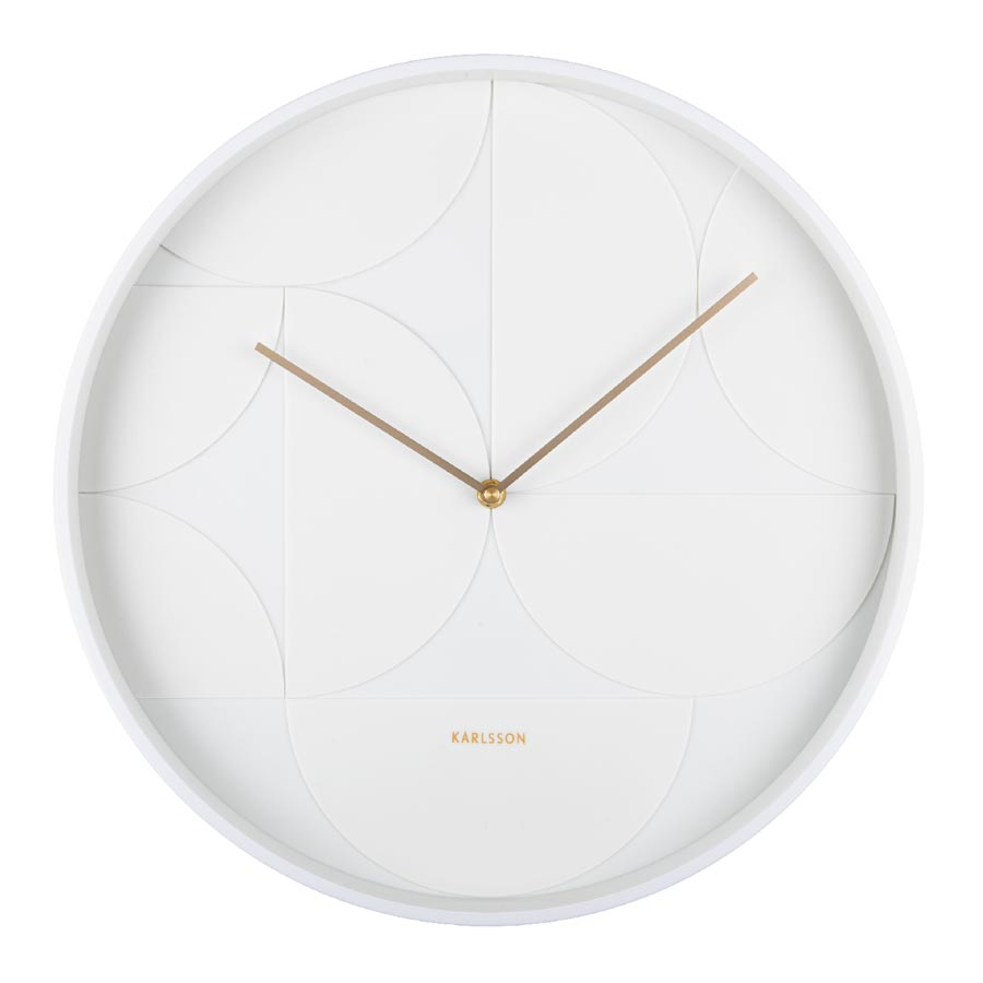 Karlsson Echelon Wall Clock - White (40cm) | Koop.co.nz