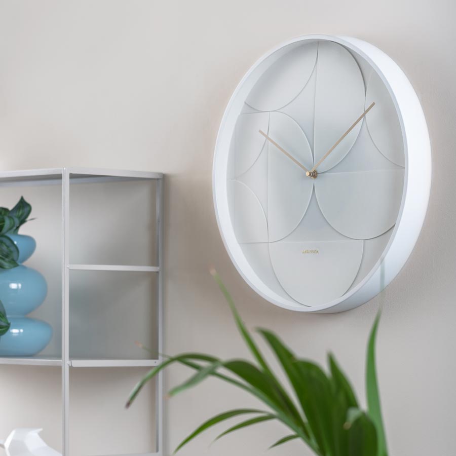 Karlsson Echelon Wall Clock - White (40cm) | Koop.co.nz