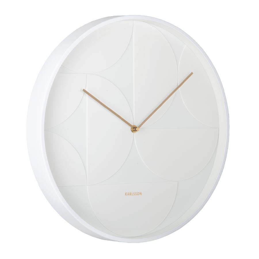 Karlsson Echelon Wall Clock - White (40cm) | Koop.co.nz