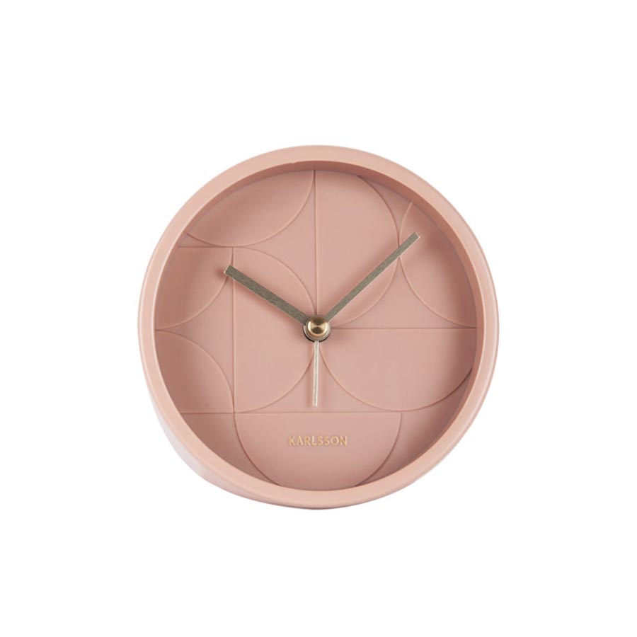 Karlsson Echelon Alarm Clock - Faded Pink | Koop.co.nz
