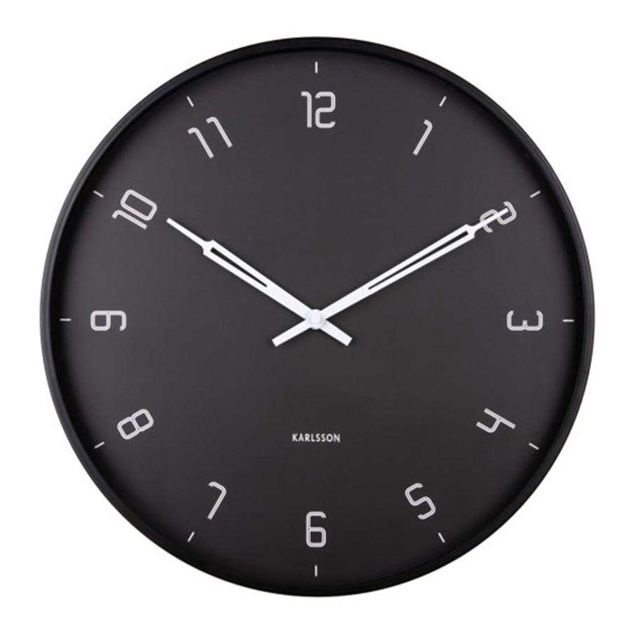 Karlsson Stark Wall Clock - Black (40cm) | Koop.co.nz