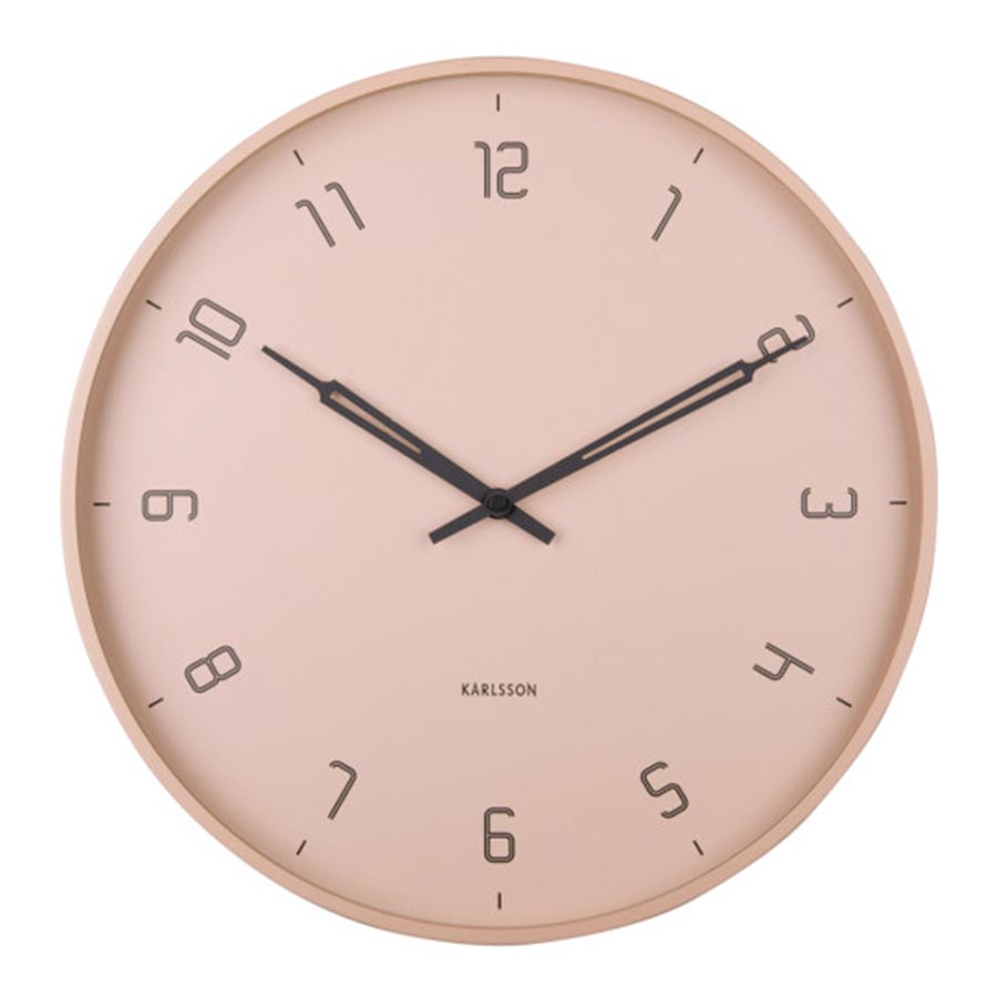 Karlsson Stark Wall Clock - Faded Pink (40cm) | Koop.co.nz