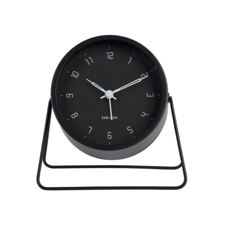 Karlsson Stark Alarm Clock with Light - Black | Koop.co.nz