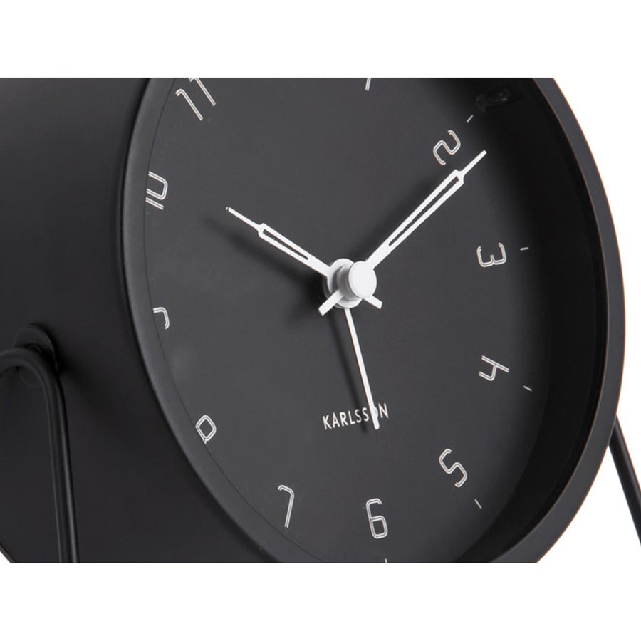 Karlsson Stark Alarm Clock with Light - Black | Koop.co.nz