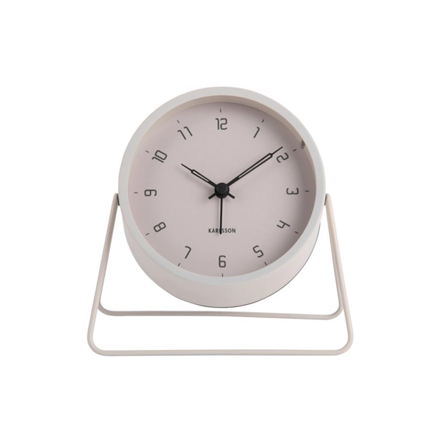 Karlsson Stark Alarm Clock with Light - Warm Grey | Koop.co.nz