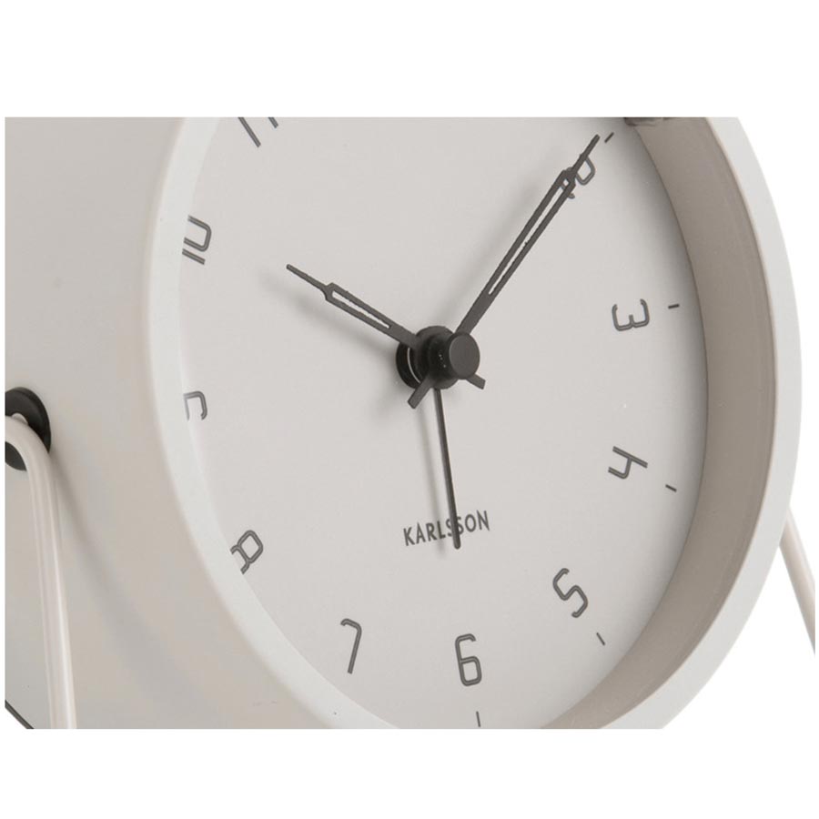 Karlsson Stark Alarm Clock with Light - Warm Grey | Koop.co.nz