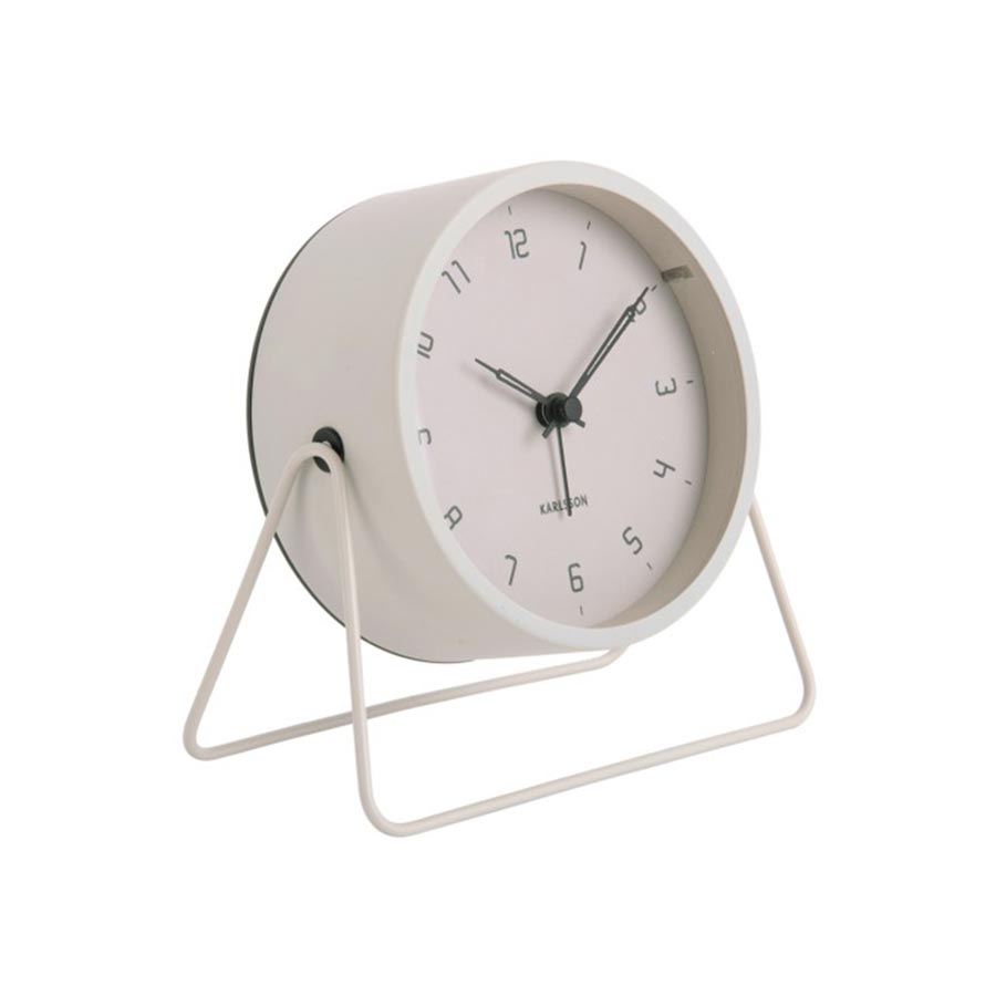 Karlsson Stark Alarm Clock with Light - Warm Grey | Koop.co.nz