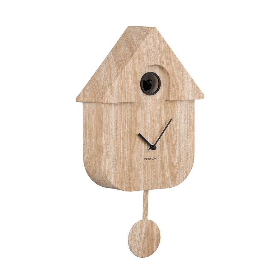 Karlsson Modern Cuckoo Wall Clock - Light Wood | Koop.co.nz