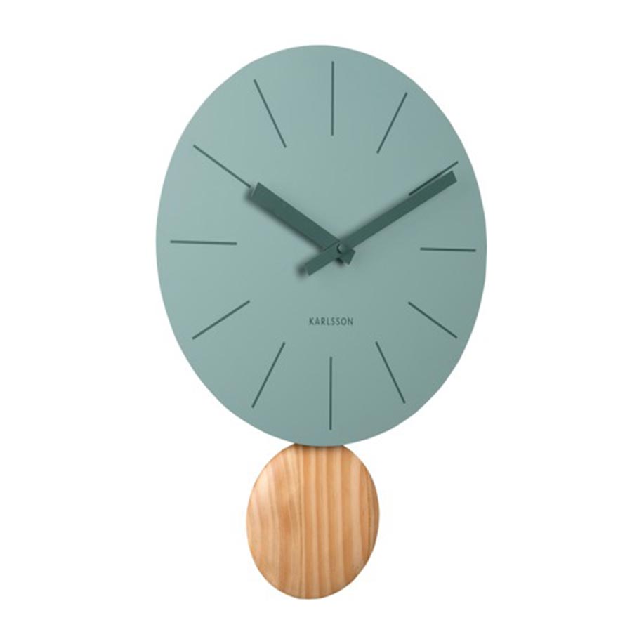 Karlsson Arlo Pendulum Wall Clock - Jungle Green | Koop.co.nz