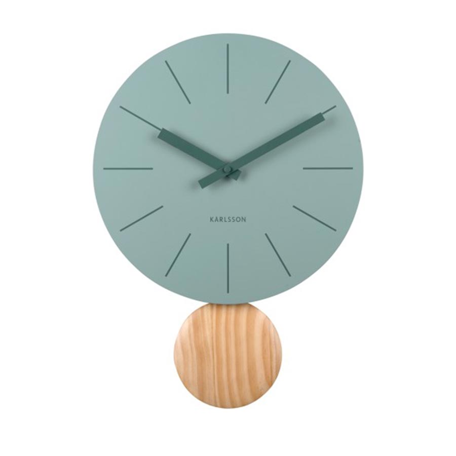 Karlsson Arlo Pendulum Wall Clock - Jungle Green | Koop.co.nz