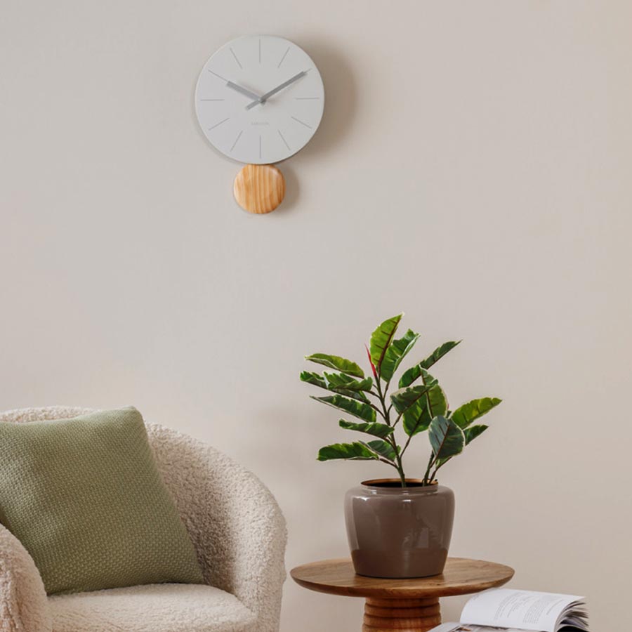 Karlsson Arlo Pendulum Wall Clock - White | Koop.co.nz