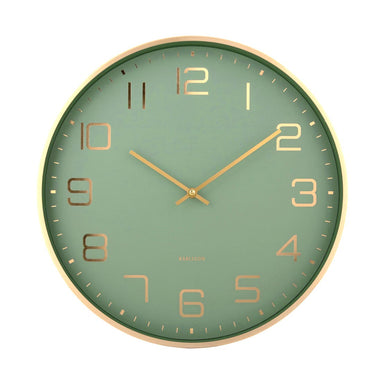 Karlsson Elegance Glow Wall Clock - Jungle Green (40cm) | Koop.co.nz