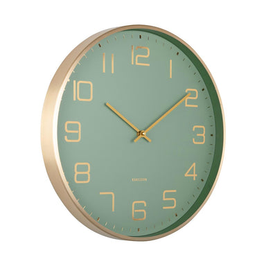 Karlsson Elegance Glow Wall Clock - Jungle Green (40cm) | Koop.co.nz