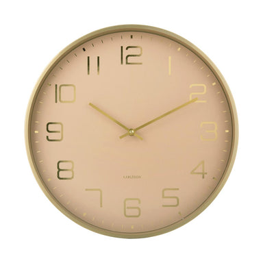 Karlsson Elegance Glow Wall Clock - Soft Brown (40cm) | Koop.co.nz