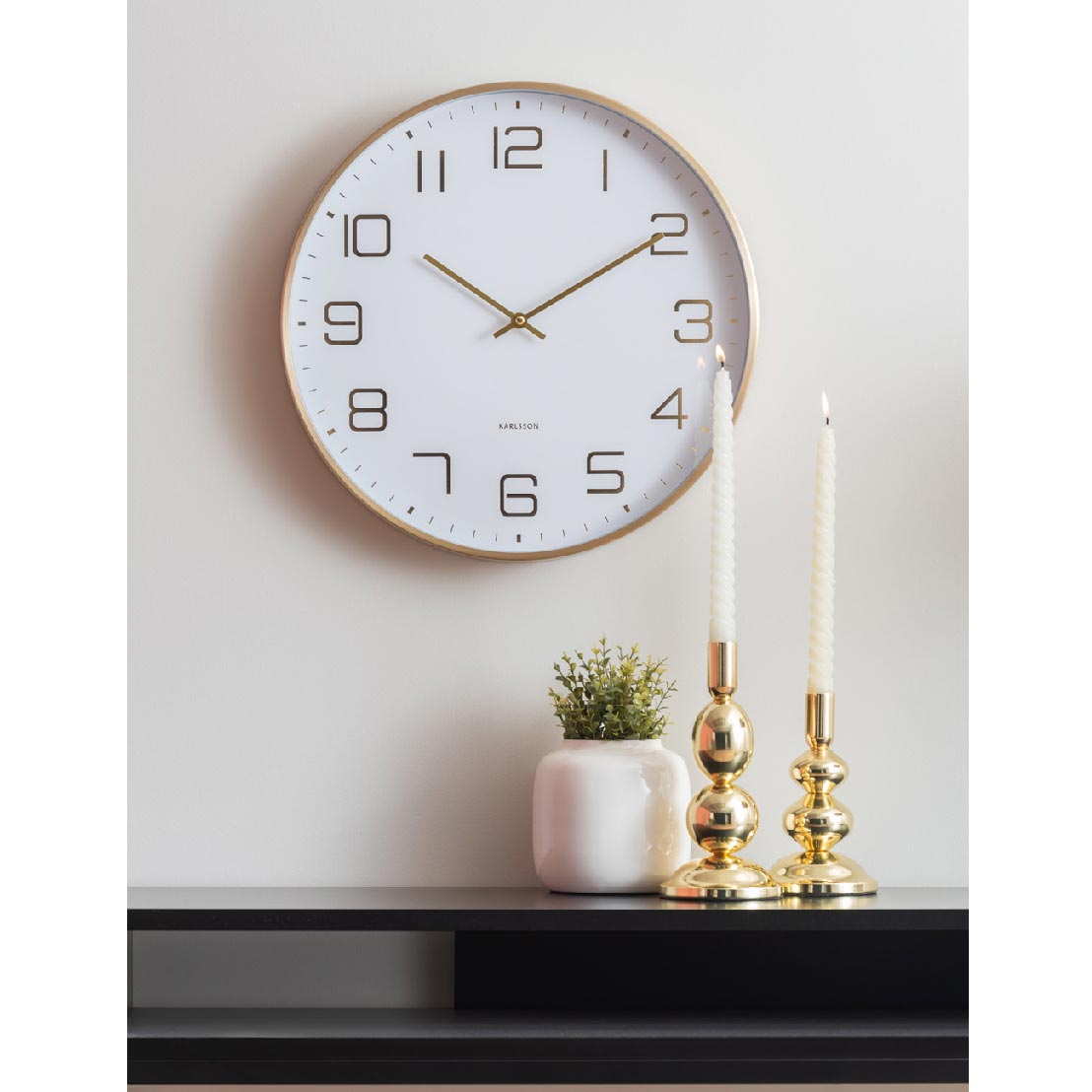 Karlsson Elegance Glow Wall Clock - White (40cm) | Koop.co.nz
