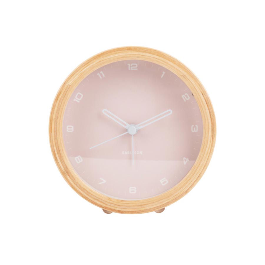 Karlsson Gentle Alarm Clock with Light - Soft Pink | Koop.co.nz