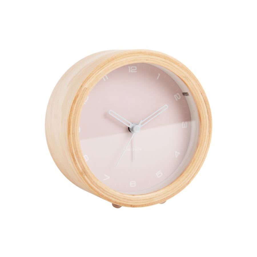 Karlsson Gentle Alarm Clock with Light - Soft Pink | Koop.co.nz