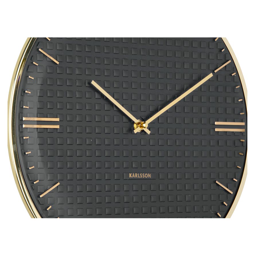 Riqueza Wall Clock - Black (35cm)