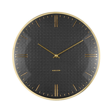 Karlsson Riqueza Wall Clock - Black (35cm) | Koop.co.nz