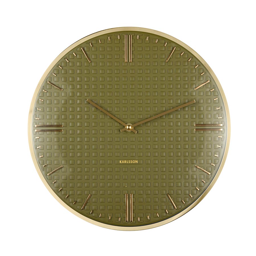 Riqueza Wall Clock - Luxury Green (35cm)