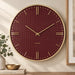 Karlsson Riqueza Wall Clock - Burgundy Red (35cm) | Koop.co.nz