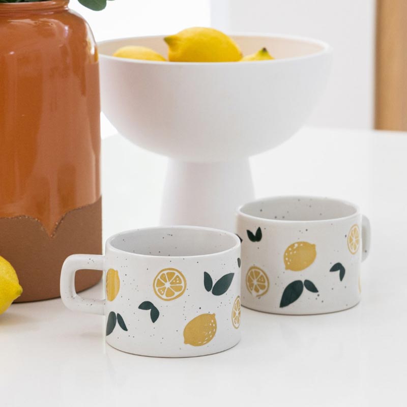 Splosh Tuscan Sun Mug Set - Lemon Mugs - Mug Gifts NZ | KOOP — Koop